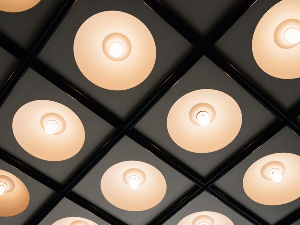 Warm recessed ceiling lights